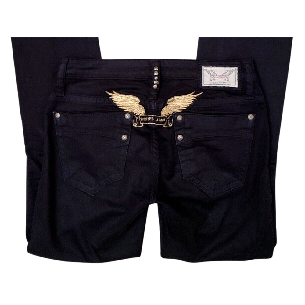 Robins Jean Women's Black Marilyn Gold Jeans Size 25